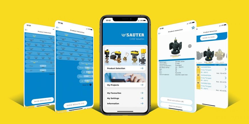 New CASE ValveDim app: The whole SAUTER valve and actuator range on your smartphone
